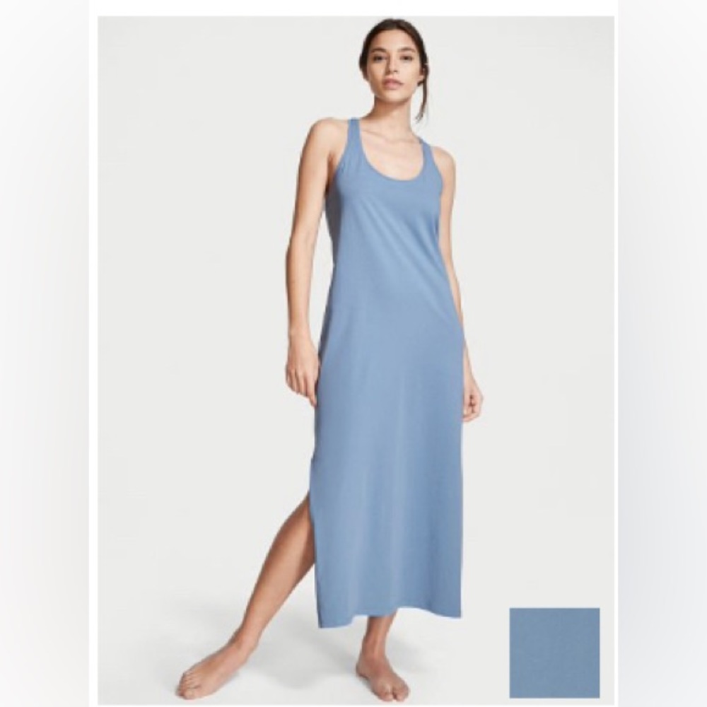 Victoria’s Secret Tank Maxi Sleepshirt. Blue. Worn and washed once.